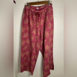Linen Magenta Wideleg Cottagecore Pants by Subtle Tones​